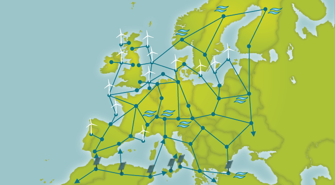 A conceptualisation of what the Supergrid may look like by Friends of the Supergrid
