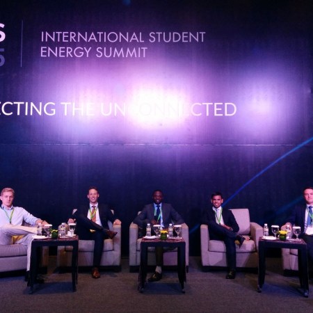 From left to right: Imperial students Aleksandrs Svilans, Pietro Dalpane, Ademola Okuwoga, Dagoberto Cedillos Alvarado, Pol van der Pluijm.