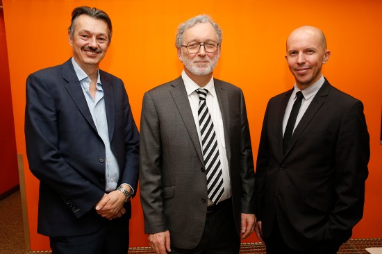 From left to right: Professor Nigel Brandon, Professor Jonathan Stern and Dr Adam Hawkes