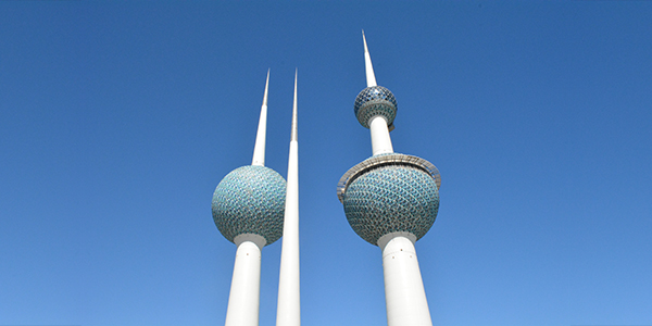 The iconic Kuwait Towers found in Kuwait City