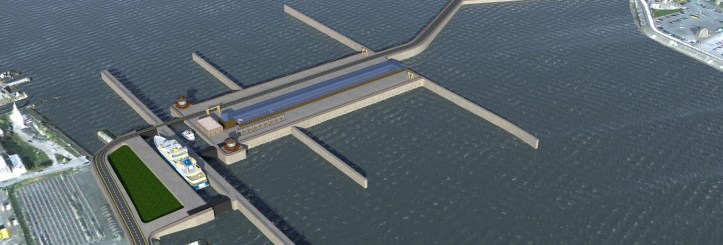 Artist's impression of the Wyre Tidal Gateway