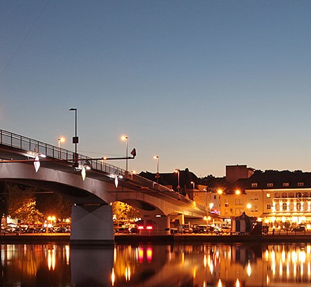 Remich, Luxembourg at night