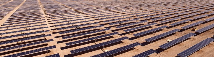 Solar panels in the desert